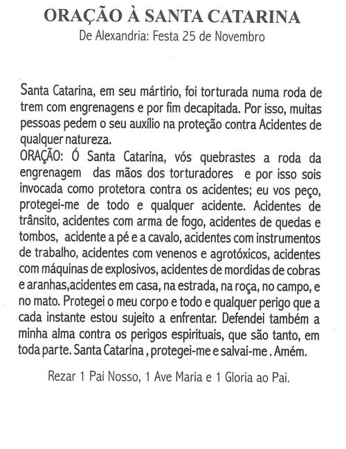 Oração Colorida Santa Catarina