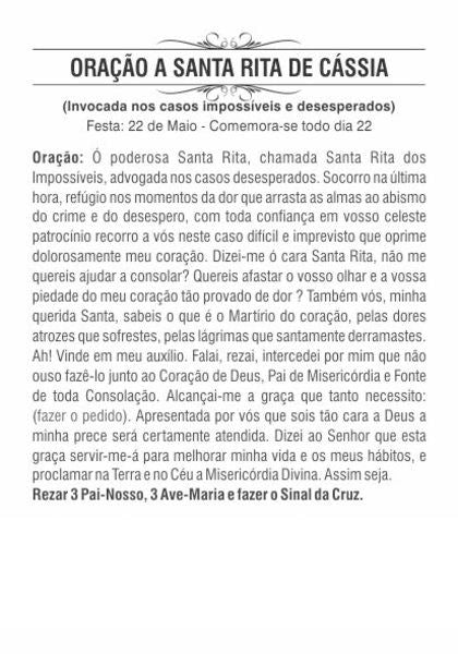 Oração Colorida Santa Rita de Cássia