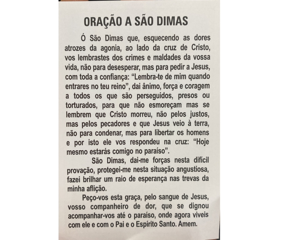 Oração Colorida São Dimas