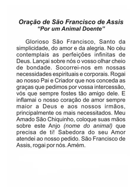 Oração Colorida São Francisco de Assis