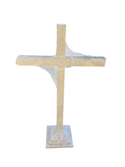 Cruzeiro de Madeira Branco 100 cm