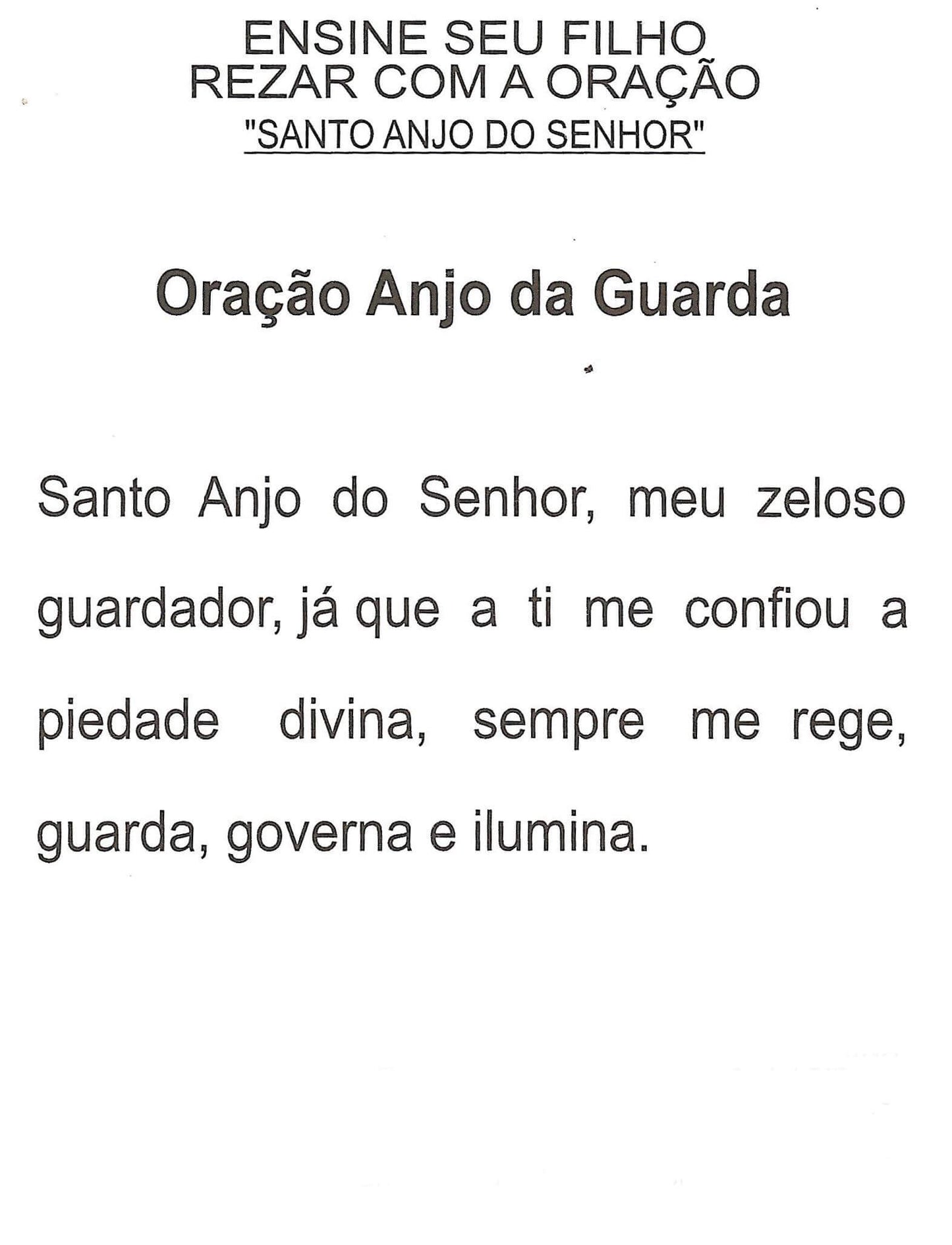 Oração Colorida Anjo da Guarda