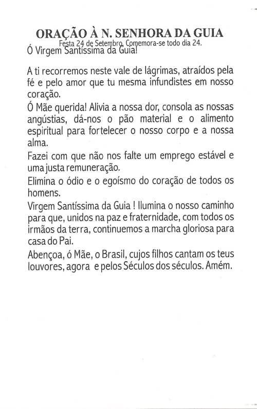 Oração Colorida Nossa Senhora Guia