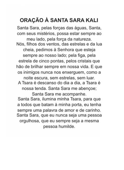 Oração Colorida Santa Sara Kali