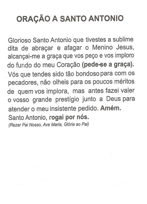 Oração Colorida Santo Antônio